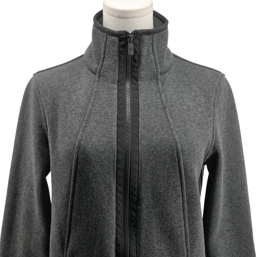 Lululemon Jacket Womens 4 Gray Full Zip Slim Fleece Athletic Pockets High Neck